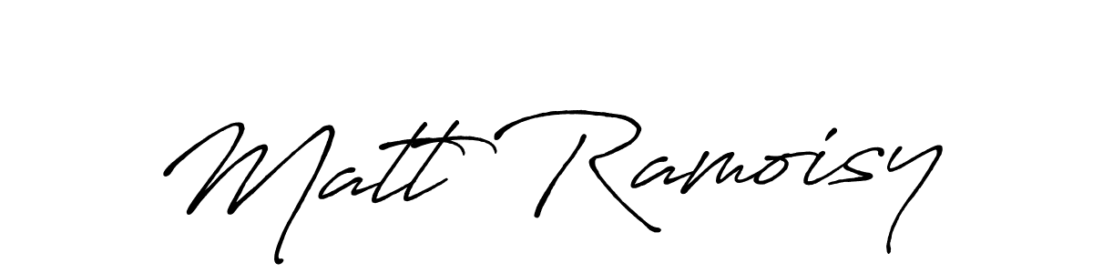 The best way (Antro_Vectra_Bolder) to make a short signature is to pick only two or three words in your name. The name Matt Ramoisy include a total of six letters. For converting this name. Matt Ramoisy signature style 7 images and pictures png