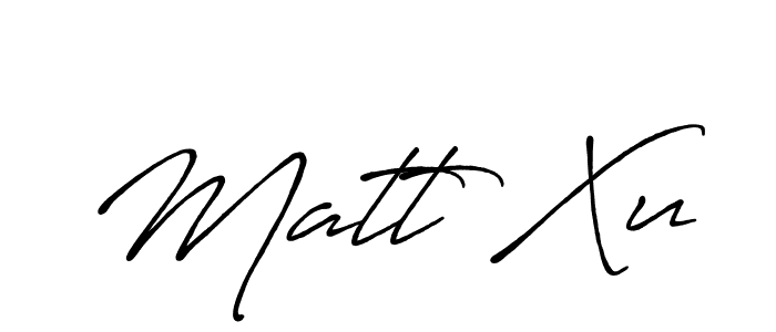 The best way (Antro_Vectra_Bolder) to make a short signature is to pick only two or three words in your name. The name Matt Xu include a total of six letters. For converting this name. Matt Xu signature style 7 images and pictures png