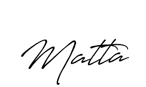 You should practise on your own different ways (Antro_Vectra_Bolder) to write your name (Matta) in signature. don't let someone else do it for you. Matta signature style 7 images and pictures png