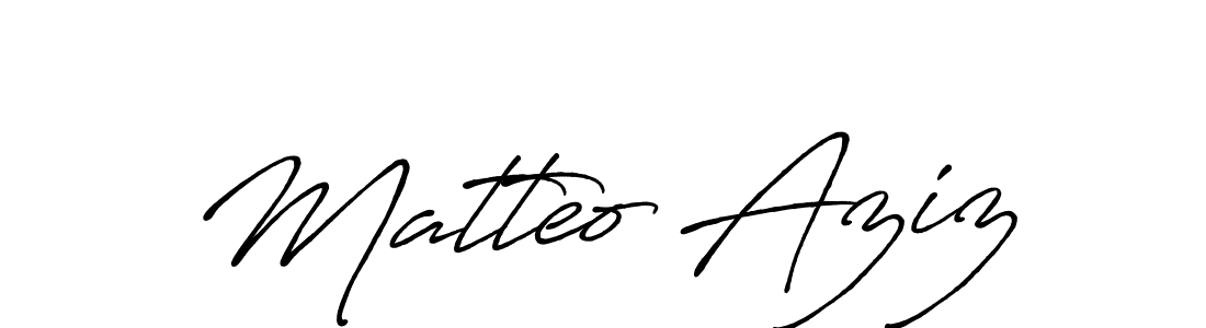 Once you've used our free online signature maker to create your best signature Antro_Vectra_Bolder style, it's time to enjoy all of the benefits that Matteo Aziz name signing documents. Matteo Aziz signature style 7 images and pictures png