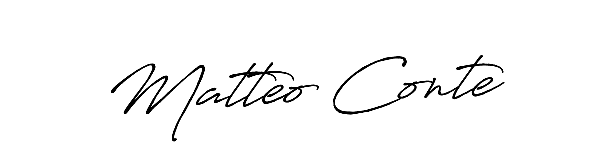 Make a beautiful signature design for name Matteo Conte. With this signature (Antro_Vectra_Bolder) style, you can create a handwritten signature for free. Matteo Conte signature style 7 images and pictures png