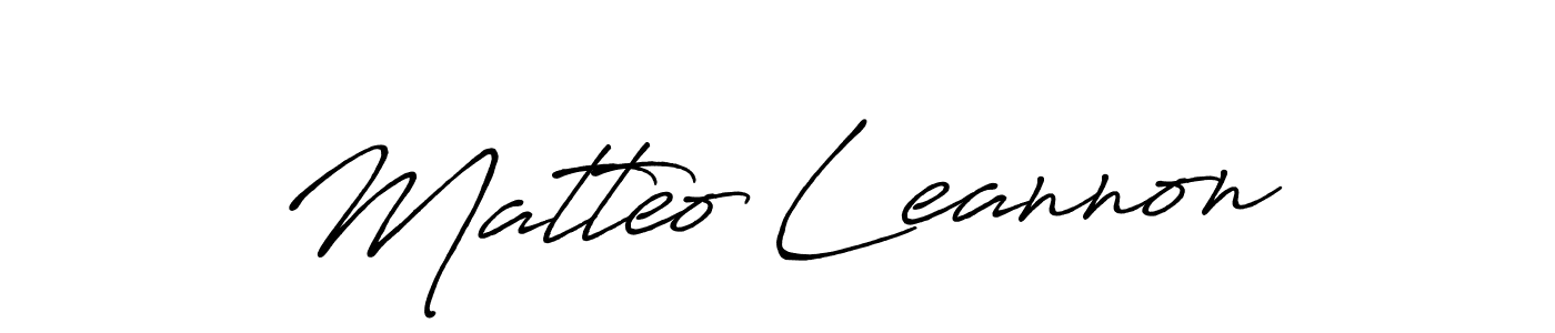 Matteo Leannon stylish signature style. Best Handwritten Sign (Antro_Vectra_Bolder) for my name. Handwritten Signature Collection Ideas for my name Matteo Leannon. Matteo Leannon signature style 7 images and pictures png