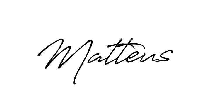 Use a signature maker to create a handwritten signature online. With this signature software, you can design (Antro_Vectra_Bolder) your own signature for name Matteus. Matteus signature style 7 images and pictures png