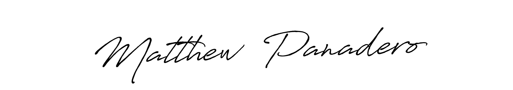 Create a beautiful signature design for name Matthew  Panadero. With this signature (Antro_Vectra_Bolder) fonts, you can make a handwritten signature for free. Matthew  Panadero signature style 7 images and pictures png