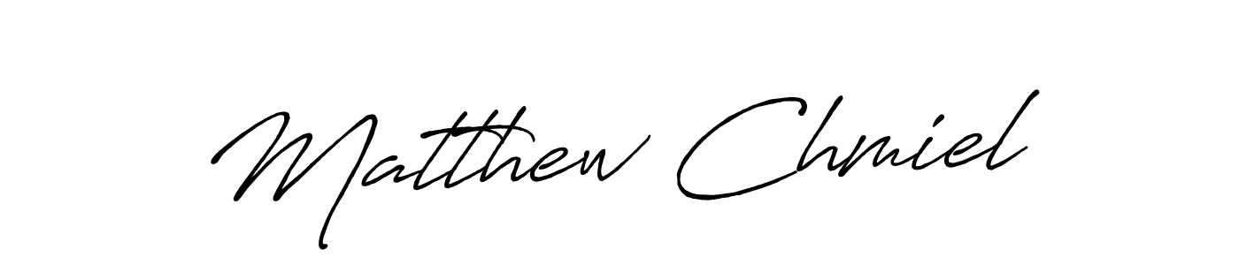 How to make Matthew Chmiel name signature. Use Antro_Vectra_Bolder style for creating short signs online. This is the latest handwritten sign. Matthew Chmiel signature style 7 images and pictures png