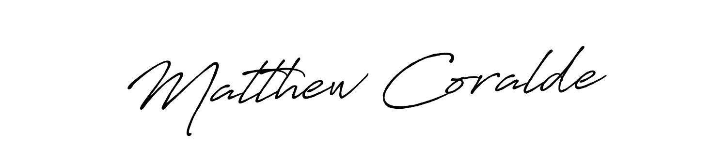 Make a beautiful signature design for name Matthew Coralde. With this signature (Antro_Vectra_Bolder) style, you can create a handwritten signature for free. Matthew Coralde signature style 7 images and pictures png