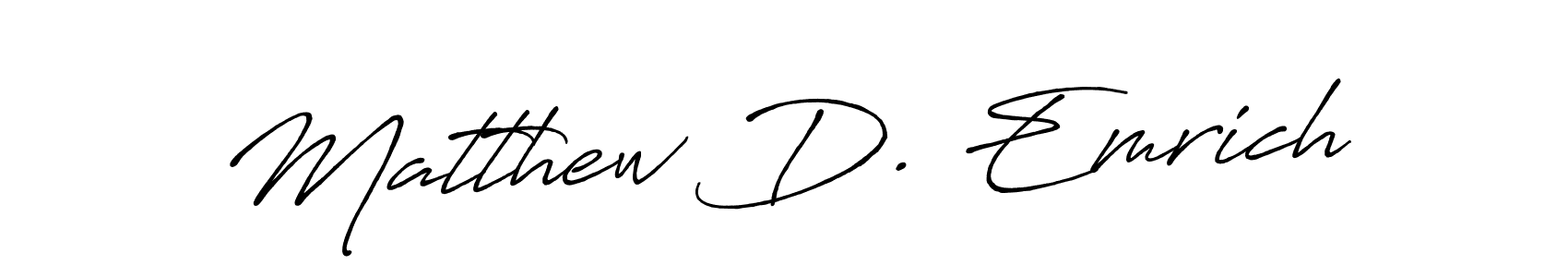 How to make Matthew D. Emrich name signature. Use Antro_Vectra_Bolder style for creating short signs online. This is the latest handwritten sign. Matthew D. Emrich signature style 7 images and pictures png