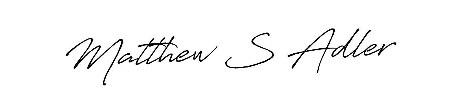 Matthew S Adler stylish signature style. Best Handwritten Sign (Antro_Vectra_Bolder) for my name. Handwritten Signature Collection Ideas for my name Matthew S Adler. Matthew S Adler signature style 7 images and pictures png