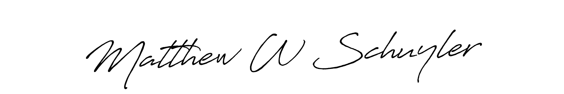 How to make Matthew W Schuyler name signature. Use Antro_Vectra_Bolder style for creating short signs online. This is the latest handwritten sign. Matthew W Schuyler signature style 7 images and pictures png