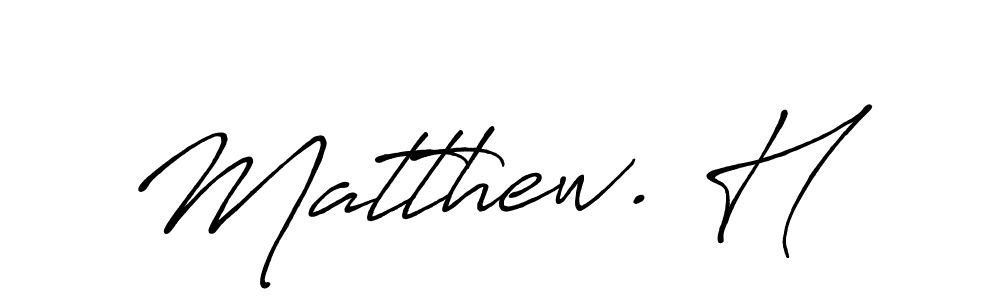 Create a beautiful signature design for name Matthew. H. With this signature (Antro_Vectra_Bolder) fonts, you can make a handwritten signature for free. Matthew. H signature style 7 images and pictures png