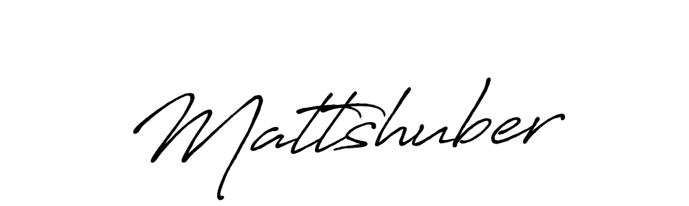 Make a beautiful signature design for name Mattshuber. With this signature (Antro_Vectra_Bolder) style, you can create a handwritten signature for free. Mattshuber signature style 7 images and pictures png