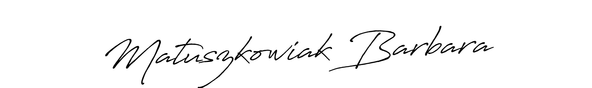 Make a beautiful signature design for name Matuszkowiak Barbara. With this signature (Antro_Vectra_Bolder) style, you can create a handwritten signature for free. Matuszkowiak Barbara signature style 7 images and pictures png