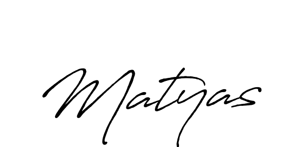 Create a beautiful signature design for name Matyas. With this signature (Antro_Vectra_Bolder) fonts, you can make a handwritten signature for free. Matyas signature style 7 images and pictures png