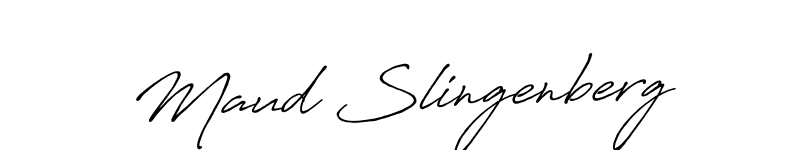 The best way (Antro_Vectra_Bolder) to make a short signature is to pick only two or three words in your name. The name Maud Slingenberg include a total of six letters. For converting this name. Maud Slingenberg signature style 7 images and pictures png