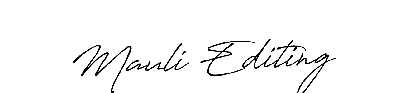 It looks lik you need a new signature style for name Mauli Editing. Design unique handwritten (Antro_Vectra_Bolder) signature with our free signature maker in just a few clicks. Mauli Editing signature style 7 images and pictures png