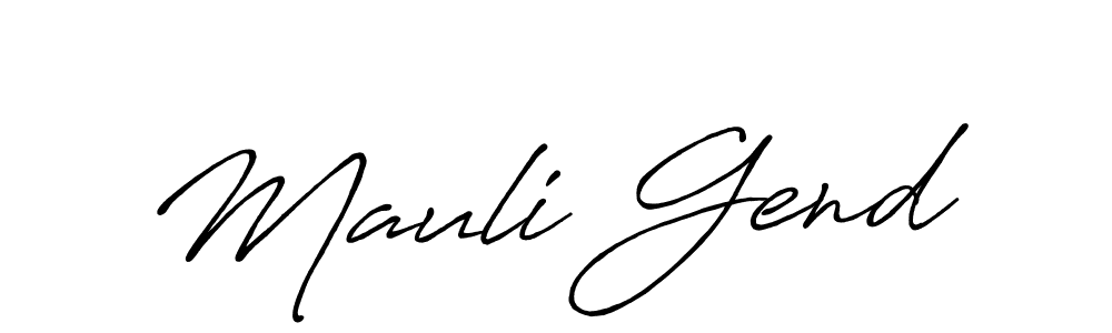 Make a beautiful signature design for name Mauli Gend. With this signature (Antro_Vectra_Bolder) style, you can create a handwritten signature for free. Mauli Gend signature style 7 images and pictures png