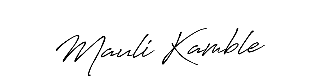 Make a short Mauli Kamble signature style. Manage your documents anywhere anytime using Antro_Vectra_Bolder. Create and add eSignatures, submit forms, share and send files easily. Mauli Kamble signature style 7 images and pictures png