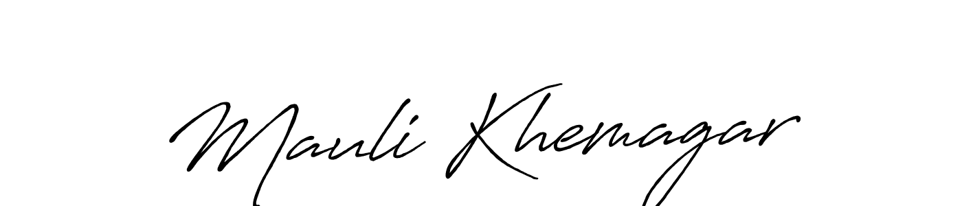 Also we have Mauli Khemagar name is the best signature style. Create professional handwritten signature collection using Antro_Vectra_Bolder autograph style. Mauli Khemagar signature style 7 images and pictures png