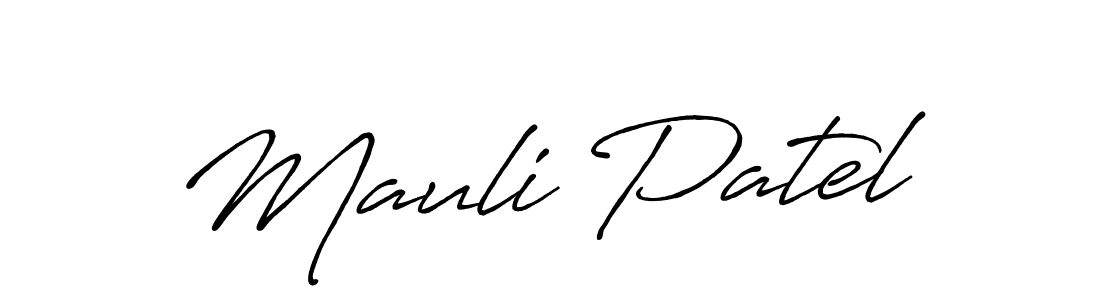 You should practise on your own different ways (Antro_Vectra_Bolder) to write your name (Mauli Patel) in signature. don't let someone else do it for you. Mauli Patel signature style 7 images and pictures png