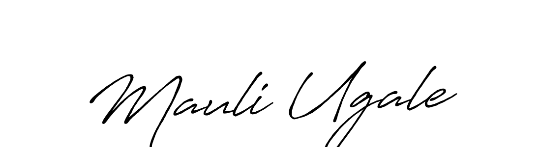 Similarly Antro_Vectra_Bolder is the best handwritten signature design. Signature creator online .You can use it as an online autograph creator for name Mauli Ugale. Mauli Ugale signature style 7 images and pictures png