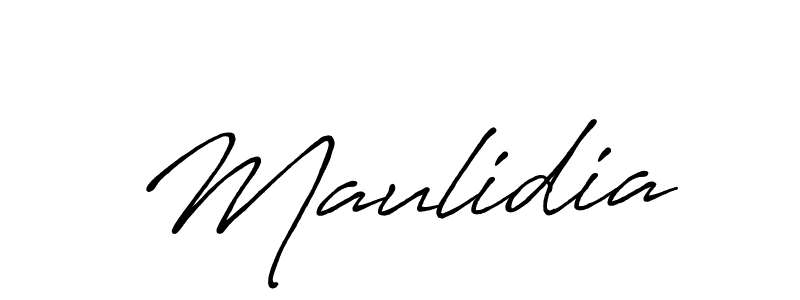Also we have Maulidia name is the best signature style. Create professional handwritten signature collection using Antro_Vectra_Bolder autograph style. Maulidia signature style 7 images and pictures png