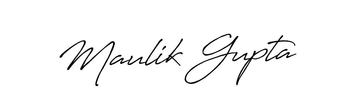 How to make Maulik Gupta signature? Antro_Vectra_Bolder is a professional autograph style. Create handwritten signature for Maulik Gupta name. Maulik Gupta signature style 7 images and pictures png