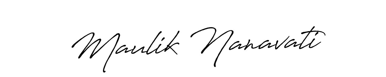 Make a short Maulik Nanavati signature style. Manage your documents anywhere anytime using Antro_Vectra_Bolder. Create and add eSignatures, submit forms, share and send files easily. Maulik Nanavati signature style 7 images and pictures png