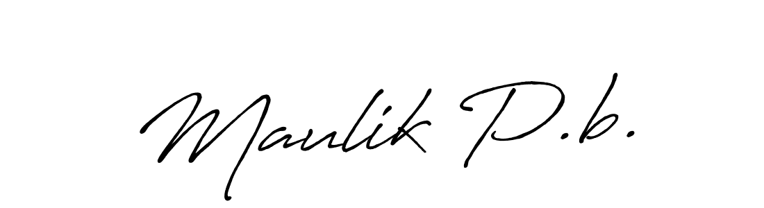 You should practise on your own different ways (Antro_Vectra_Bolder) to write your name (Maulik P.b.) in signature. don't let someone else do it for you. Maulik P.b. signature style 7 images and pictures png