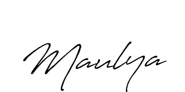 You should practise on your own different ways (Antro_Vectra_Bolder) to write your name (Maulya) in signature. don't let someone else do it for you. Maulya signature style 7 images and pictures png