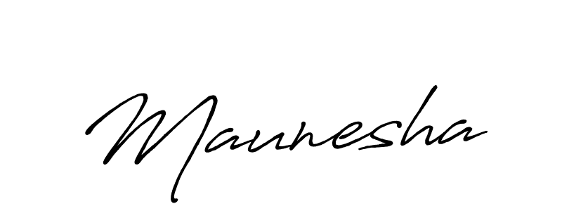 Design your own signature with our free online signature maker. With this signature software, you can create a handwritten (Antro_Vectra_Bolder) signature for name Maunesha. Maunesha signature style 7 images and pictures png