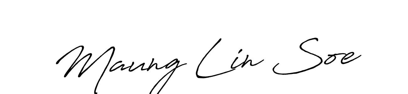 Also we have Maung Lin Soe name is the best signature style. Create professional handwritten signature collection using Antro_Vectra_Bolder autograph style. Maung Lin Soe signature style 7 images and pictures png