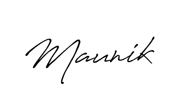 It looks lik you need a new signature style for name Maunik. Design unique handwritten (Antro_Vectra_Bolder) signature with our free signature maker in just a few clicks. Maunik signature style 7 images and pictures png
