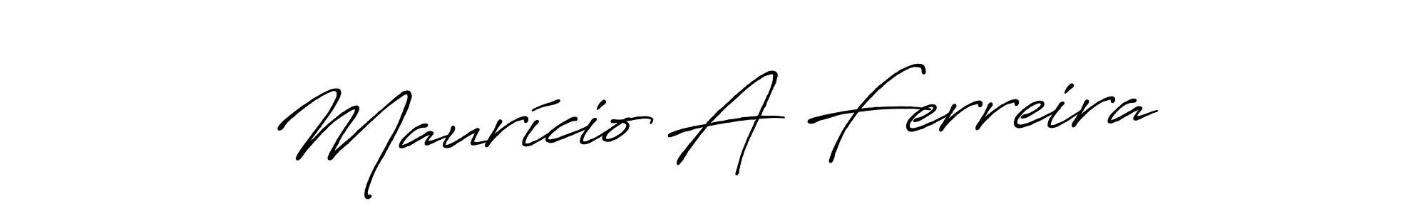 Maurício A Ferreira stylish signature style. Best Handwritten Sign (Antro_Vectra_Bolder) for my name. Handwritten Signature Collection Ideas for my name Maurício A Ferreira. Maurício A Ferreira signature style 7 images and pictures png