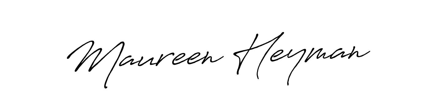 Make a short Maureen Heyman signature style. Manage your documents anywhere anytime using Antro_Vectra_Bolder. Create and add eSignatures, submit forms, share and send files easily. Maureen Heyman signature style 7 images and pictures png