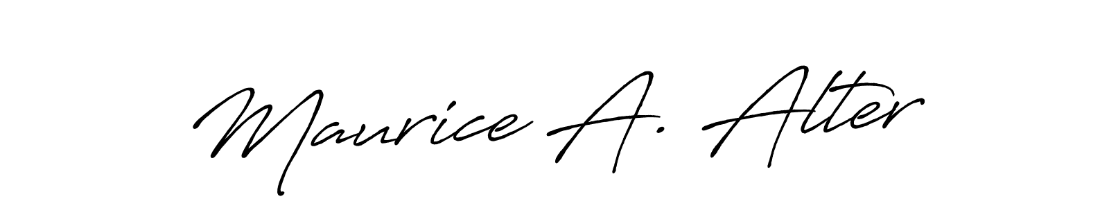 Use a signature maker to create a handwritten signature online. With this signature software, you can design (Antro_Vectra_Bolder) your own signature for name Maurice A. Alter. Maurice A. Alter signature style 7 images and pictures png