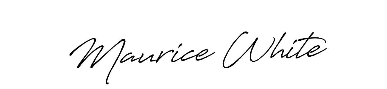 The best way (Antro_Vectra_Bolder) to make a short signature is to pick only two or three words in your name. The name Maurice White include a total of six letters. For converting this name. Maurice White signature style 7 images and pictures png