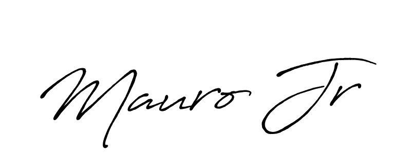 How to make Mauro Jr name signature. Use Antro_Vectra_Bolder style for creating short signs online. This is the latest handwritten sign. Mauro Jr signature style 7 images and pictures png