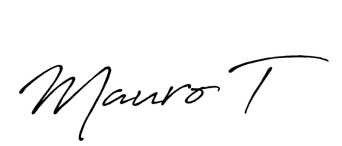 Design your own signature with our free online signature maker. With this signature software, you can create a handwritten (Antro_Vectra_Bolder) signature for name Mauro T. Mauro T signature style 7 images and pictures png