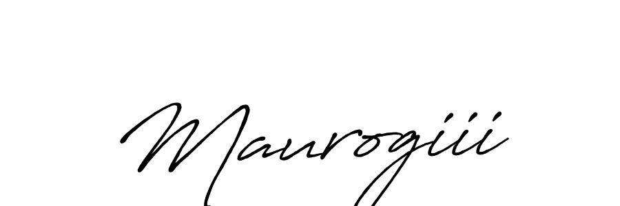 Use a signature maker to create a handwritten signature online. With this signature software, you can design (Antro_Vectra_Bolder) your own signature for name Maurogiii. Maurogiii signature style 7 images and pictures png