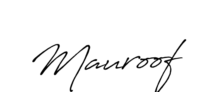 Make a beautiful signature design for name Mauroof. With this signature (Antro_Vectra_Bolder) style, you can create a handwritten signature for free. Mauroof signature style 7 images and pictures png