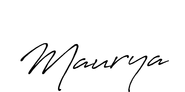 Use a signature maker to create a handwritten signature online. With this signature software, you can design (Antro_Vectra_Bolder) your own signature for name Maurya. Maurya signature style 7 images and pictures png