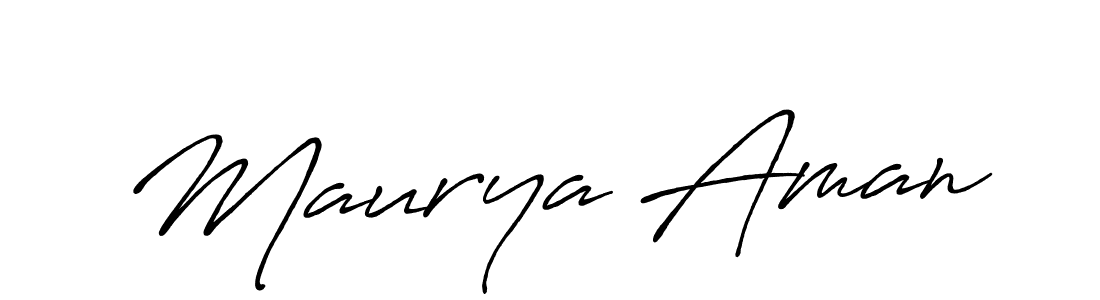 How to make Maurya Aman signature? Antro_Vectra_Bolder is a professional autograph style. Create handwritten signature for Maurya Aman name. Maurya Aman signature style 7 images and pictures png