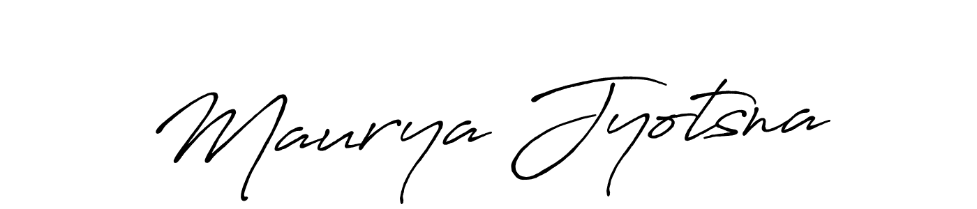 Also we have Maurya Jyotsna name is the best signature style. Create professional handwritten signature collection using Antro_Vectra_Bolder autograph style. Maurya Jyotsna signature style 7 images and pictures png