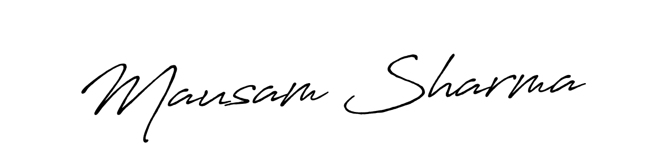 Mausam Sharma stylish signature style. Best Handwritten Sign (Antro_Vectra_Bolder) for my name. Handwritten Signature Collection Ideas for my name Mausam Sharma. Mausam Sharma signature style 7 images and pictures png