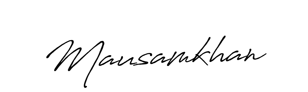 Also we have Mausamkhan name is the best signature style. Create professional handwritten signature collection using Antro_Vectra_Bolder autograph style. Mausamkhan signature style 7 images and pictures png