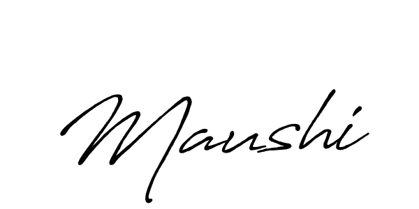 Maushi stylish signature style. Best Handwritten Sign (Antro_Vectra_Bolder) for my name. Handwritten Signature Collection Ideas for my name Maushi. Maushi signature style 7 images and pictures png