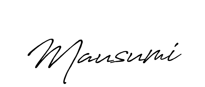 Create a beautiful signature design for name Mausumi. With this signature (Antro_Vectra_Bolder) fonts, you can make a handwritten signature for free. Mausumi signature style 7 images and pictures png