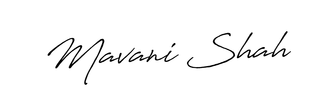 Make a beautiful signature design for name Mavani Shah. With this signature (Antro_Vectra_Bolder) style, you can create a handwritten signature for free. Mavani Shah signature style 7 images and pictures png