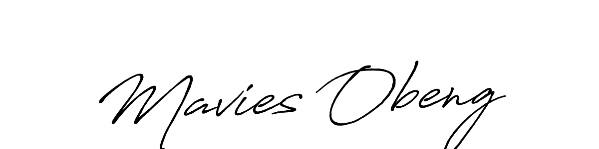 Make a beautiful signature design for name Mavies Obeng. With this signature (Antro_Vectra_Bolder) style, you can create a handwritten signature for free. Mavies Obeng signature style 7 images and pictures png