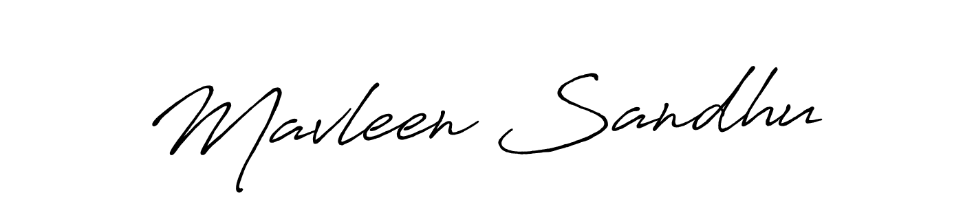 Make a beautiful signature design for name Mavleen Sandhu. With this signature (Antro_Vectra_Bolder) style, you can create a handwritten signature for free. Mavleen Sandhu signature style 7 images and pictures png